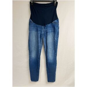 J Brand Maternity Over the Belly Skinny Jeans Blue Denim Size 29